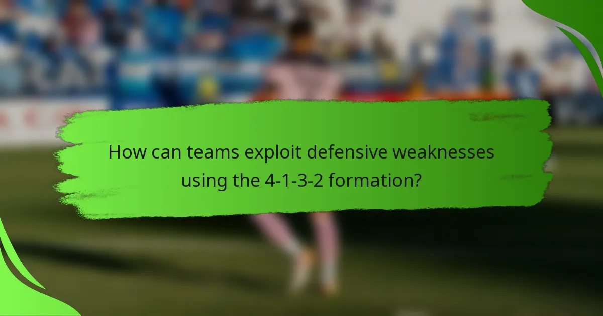 How can teams exploit defensive weaknesses using the 4-1-3-2 formation?