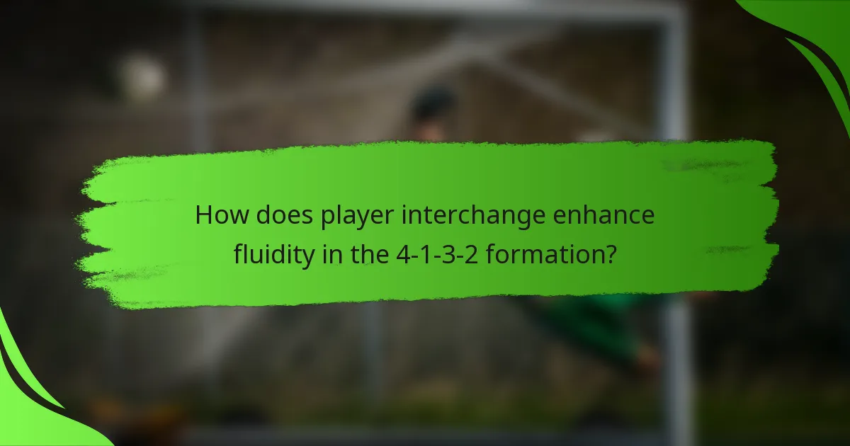 How does player interchange enhance fluidity in the 4-1-3-2 formation?