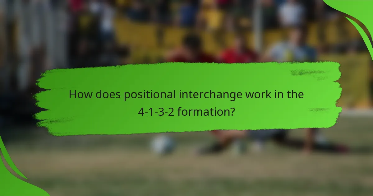 How does positional interchange work in the 4-1-3-2 formation?