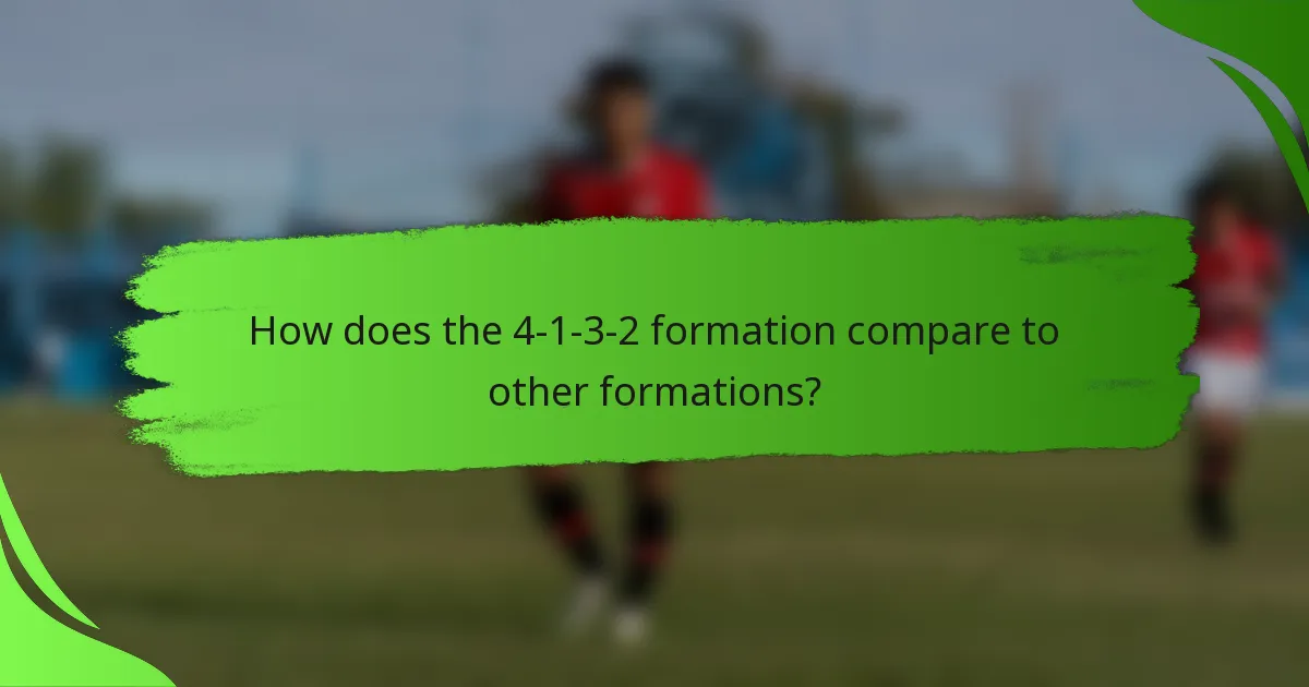 How does the 4-1-3-2 formation compare to other formations?