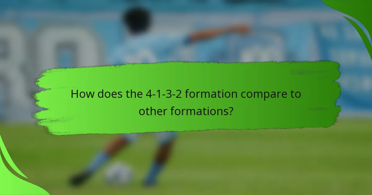 How does the 4-1-3-2 formation compare to other formations?