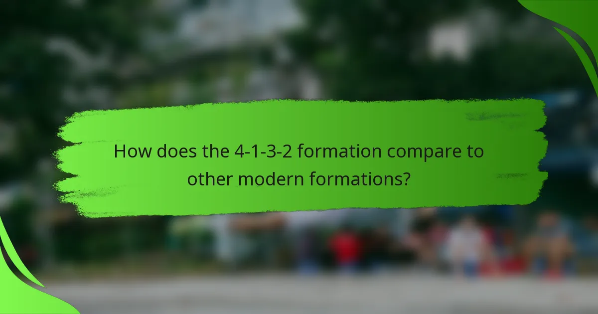 How does the 4-1-3-2 formation compare to other modern formations?