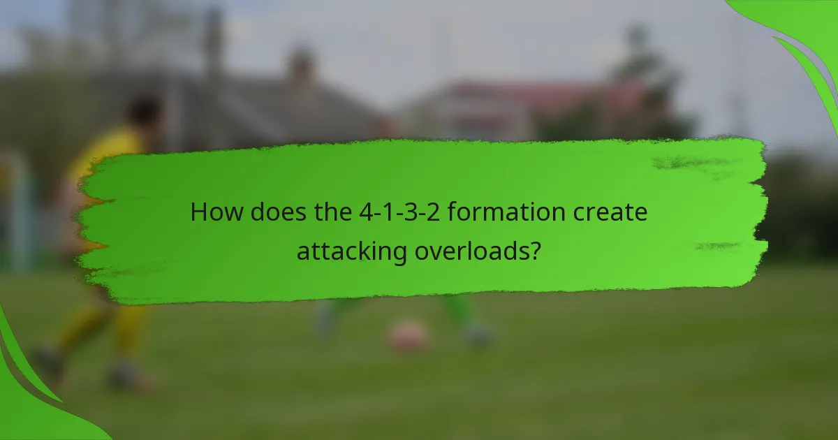 How does the 4-1-3-2 formation create attacking overloads?