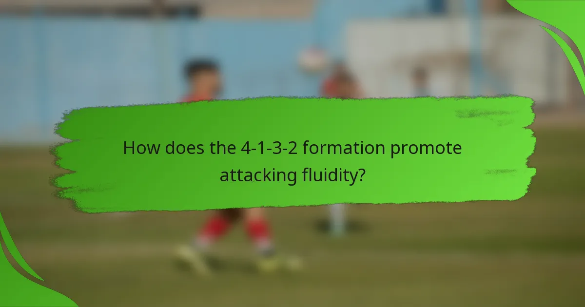 How does the 4-1-3-2 formation promote attacking fluidity?