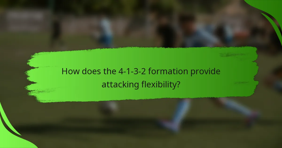 How does the 4-1-3-2 formation provide attacking flexibility?