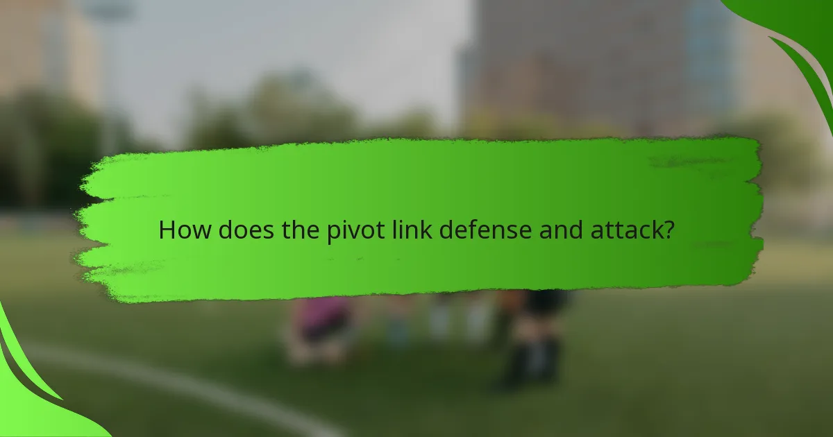 How does the pivot link defense and attack?