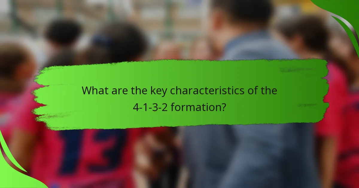 What are the key characteristics of the 4-1-3-2 formation?