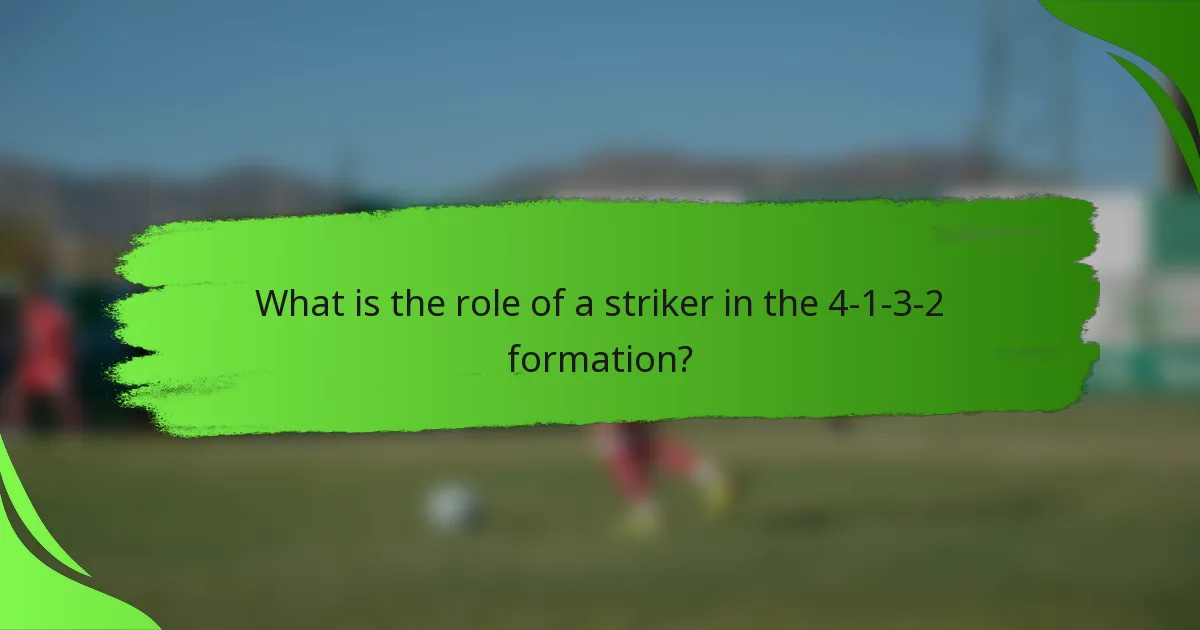 What is the role of a striker in the 4-1-3-2 formation?