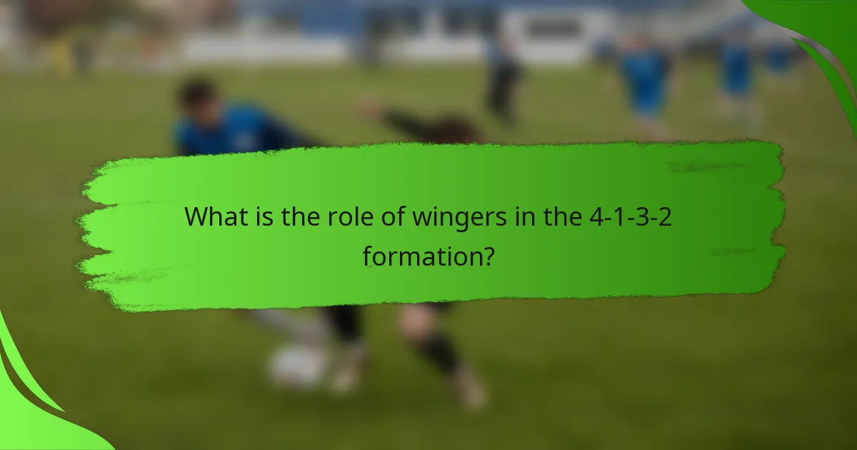What is the role of wingers in the 4-1-3-2 formation?